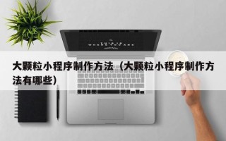 慈利大颗粒小程序制作方法（大颗粒小程序制作方法有哪些）